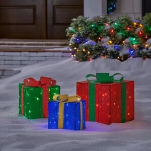 Home Accents Holiday 3pc Gift Boxs